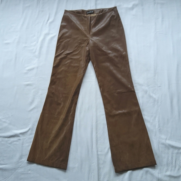 Bebe Distressed Faux Leather Flared Lined Pant- Sz. Sm - Picture 5 of 8